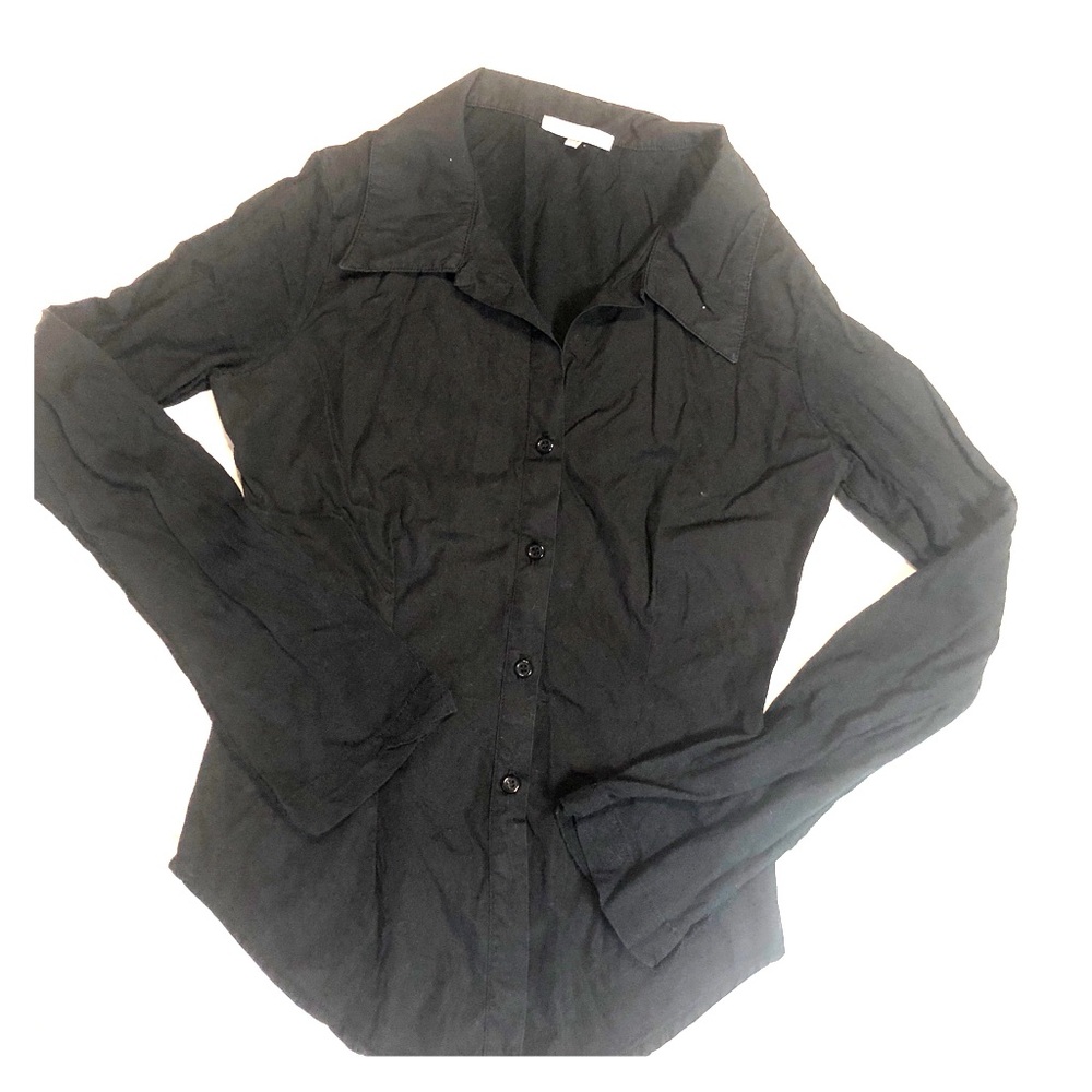 James Perse button up women’s long sleeve blouse